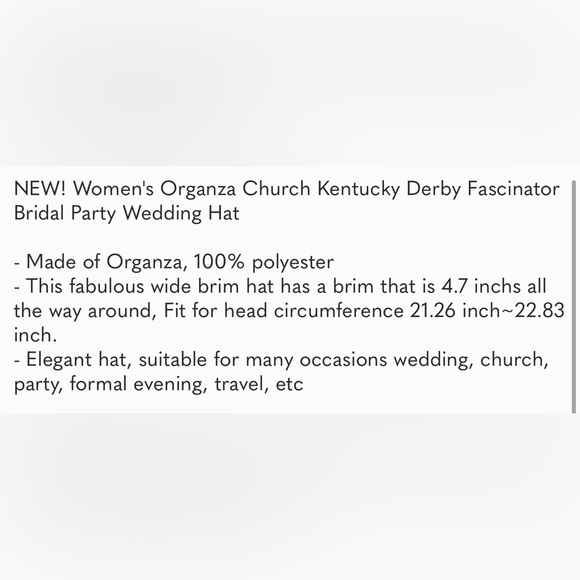 Kentucky Derby Church Dress Hat for Women Formal Bridal Party Prom Black and Red - Picture 6 of 6